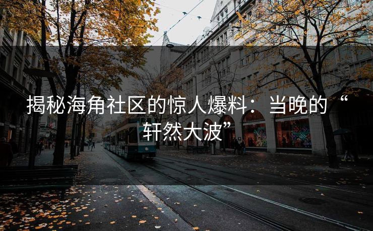 揭秘海角社区的惊人爆料：当晚的“轩然大波”